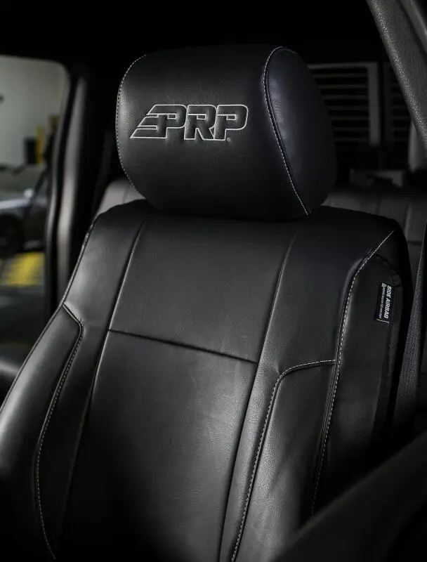 Prp 12-14 Ford Raptor Front Seat Covers (Pair) - Black W Silver Stitch 1