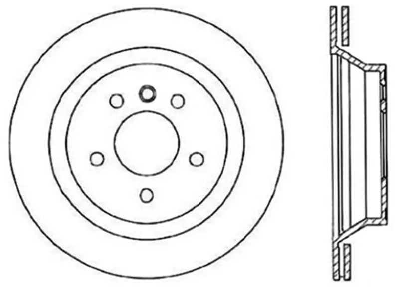 Stoptech 94-99 Bmw M3 / 98-02 Z3 Cryo Slotted Rear Right Sport Brake Rotor 1