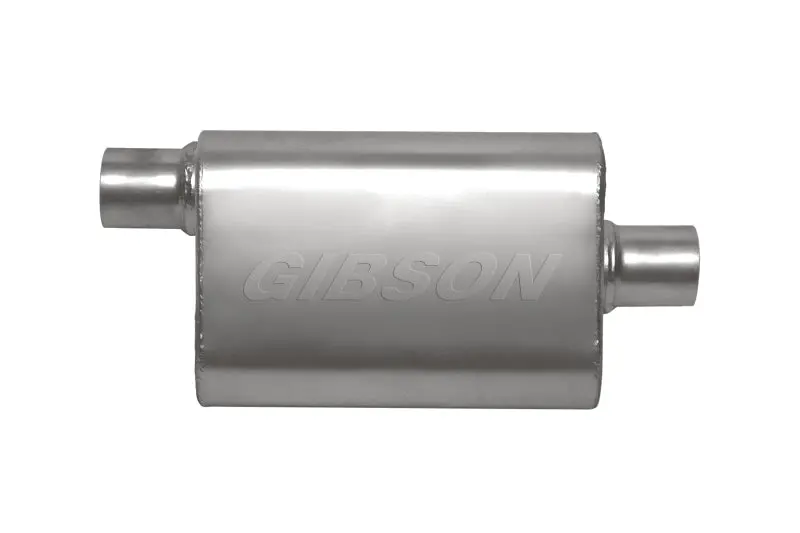 Gibson Cft Superflow Offset/Center Oval Muffler - 4X9x13in/3In Inlet/3In Outlet - Stainless 1