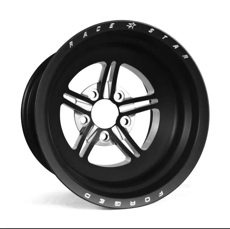 Race Star 63 Pro Forged 15X12 Nbl Sportsman 5X5.00 Bc / 6.00 Bs Wheel - Black Anodized/Machined 1