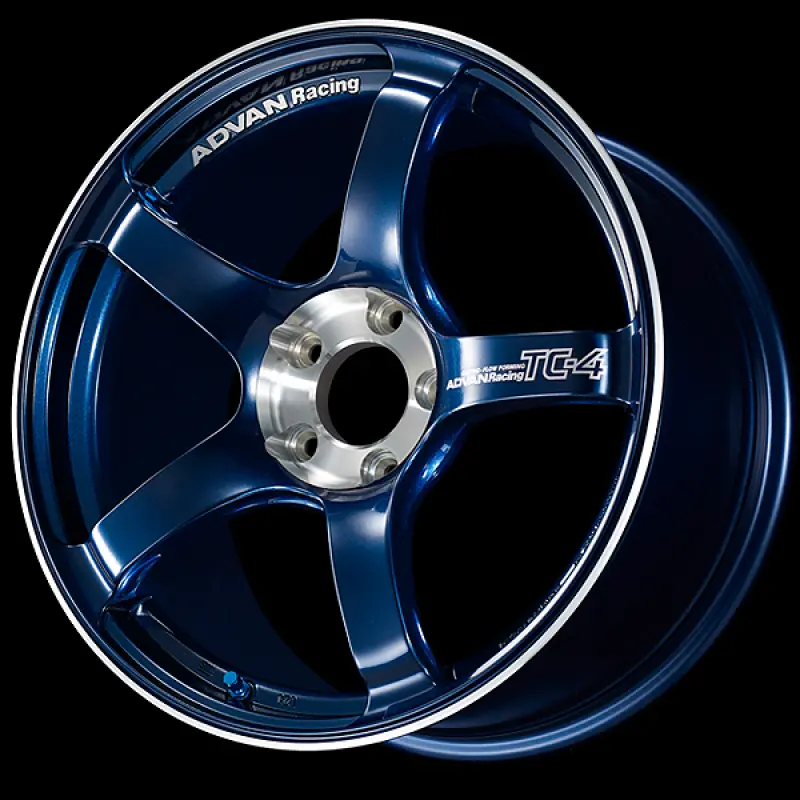 Advan Tc-4 Se 18X9.5 / +45 Offset / 5X100 / 63Mm Bore / Racing Indigo Blue And Diamond Cut 1