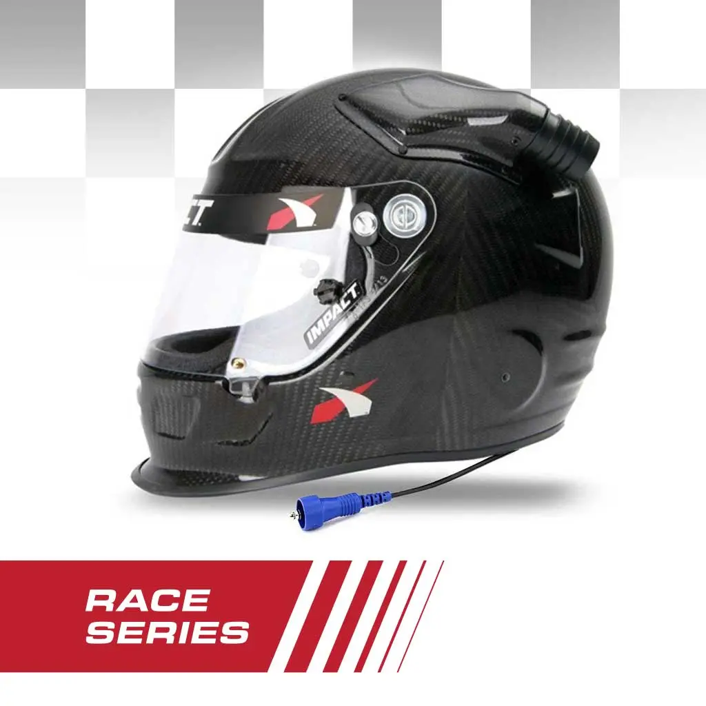 Impact Carbon Fiber Os20 Race Offset Air Helmet Wired Offroad (Medium) 1