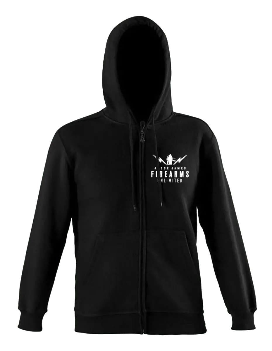Jjfu Logo Zip Hood Black 1