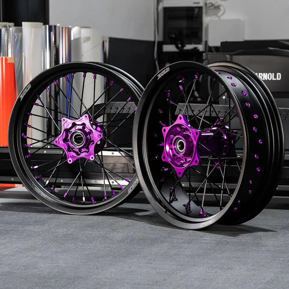 Bold. Purple V2 - Supermoto Wheelset 1
