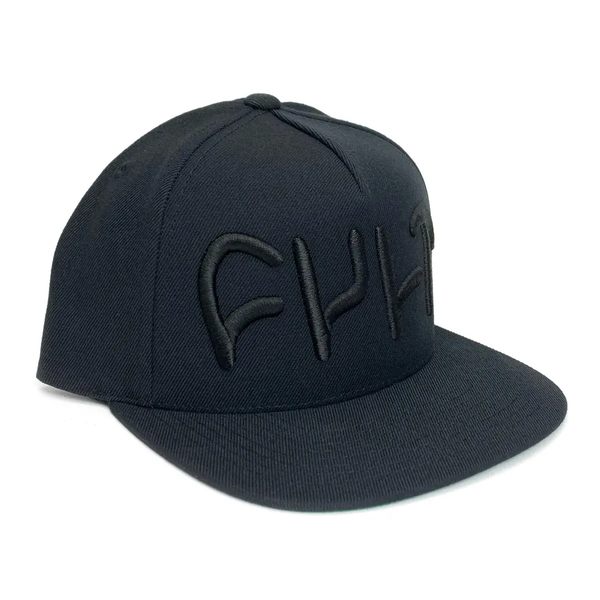 Big Logo Snapback / Black On Black 1