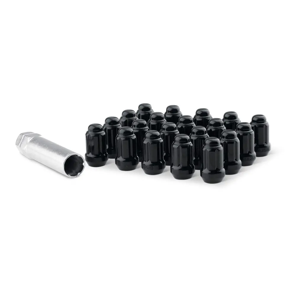 Black Spline Drive Lug Nuts (Set Of 20) + Socket 1