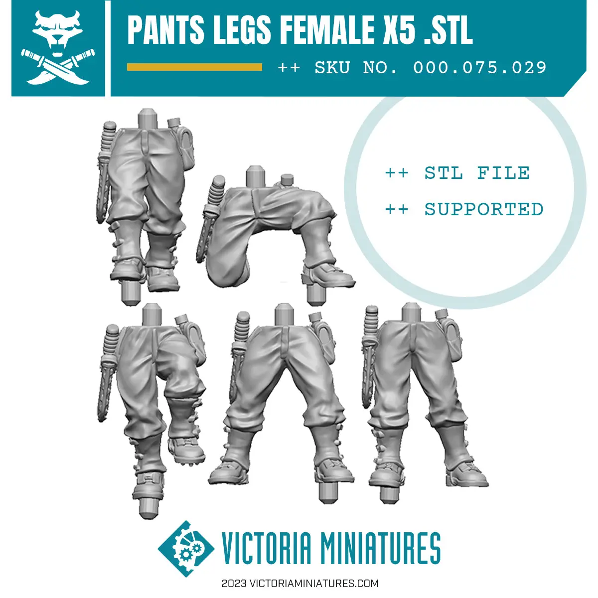 Van Diemen's World Devils Pants Legs Female X5 .Stl Download 1