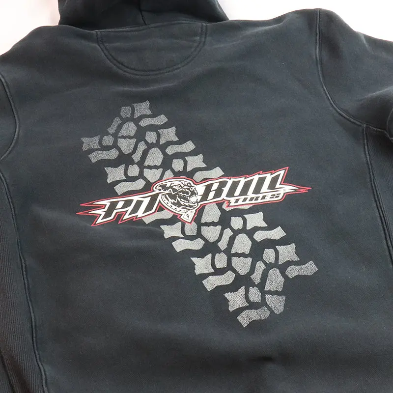 Pit Bull Tires - Black Hooded Sweatshirt Rocker Tread 1