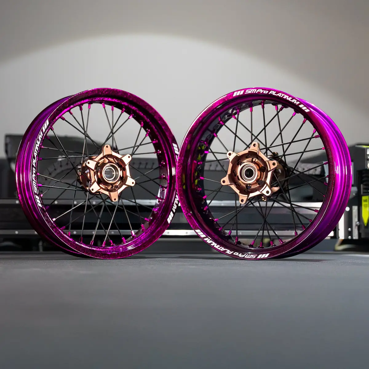 Smpro Marble Series Purple - Supermoto Wheelset 1