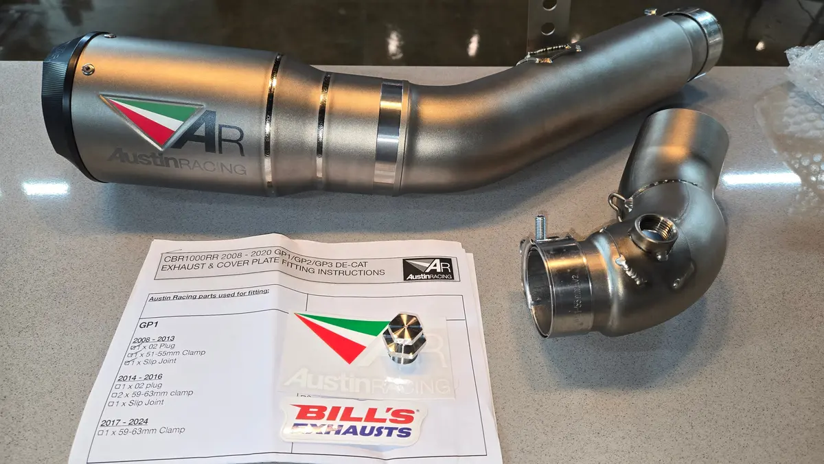 Austin Racing Cbr1000rr 2008 - 2013  Gp1  Titanium  De Cat Race Exhaust System Ar56 1
