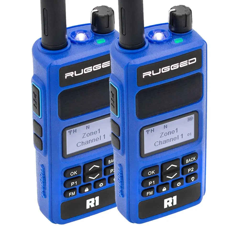 2 Pack - R1 Business Band Digital Analog Handheld Radio - By Rugged Radios 1