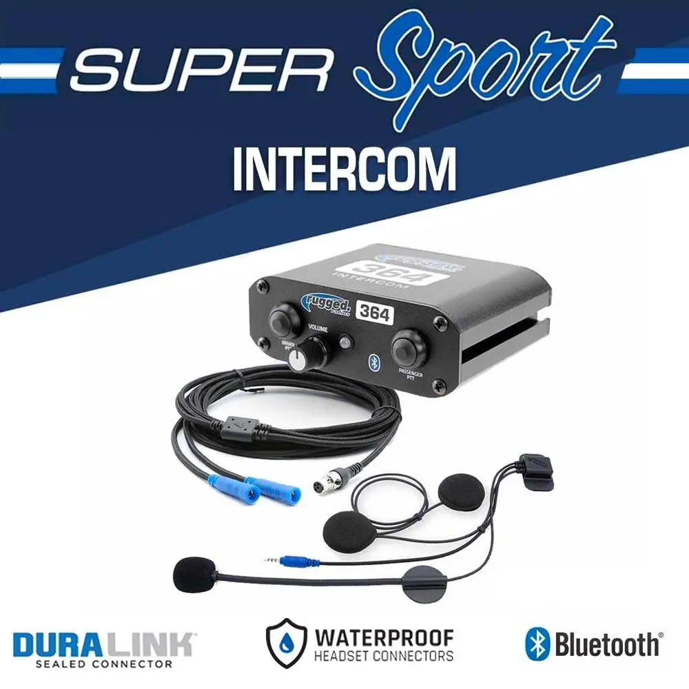2 Person - Super Sport 364 Communication Intercom System With Helmet Kits 1