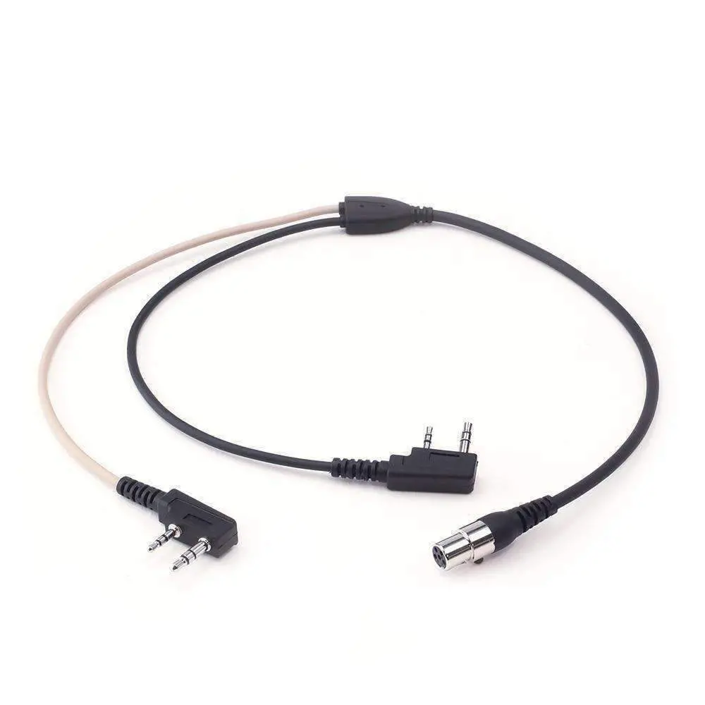 2-Pin Radio Splitter For Listen Only And Transmit/Listen 1