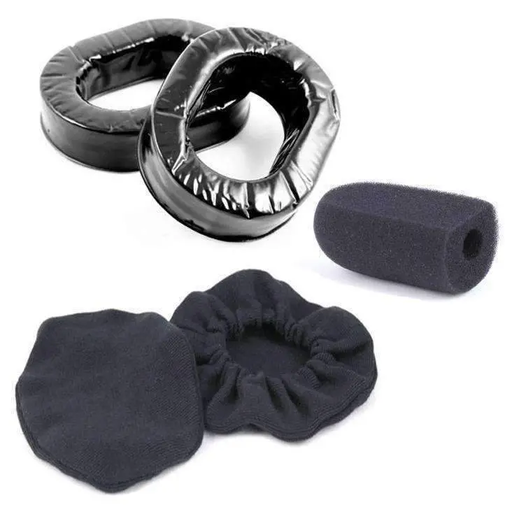 Gel Ear Seals Comfort Kit With Cloth Ear Covers & Mic Muff 1