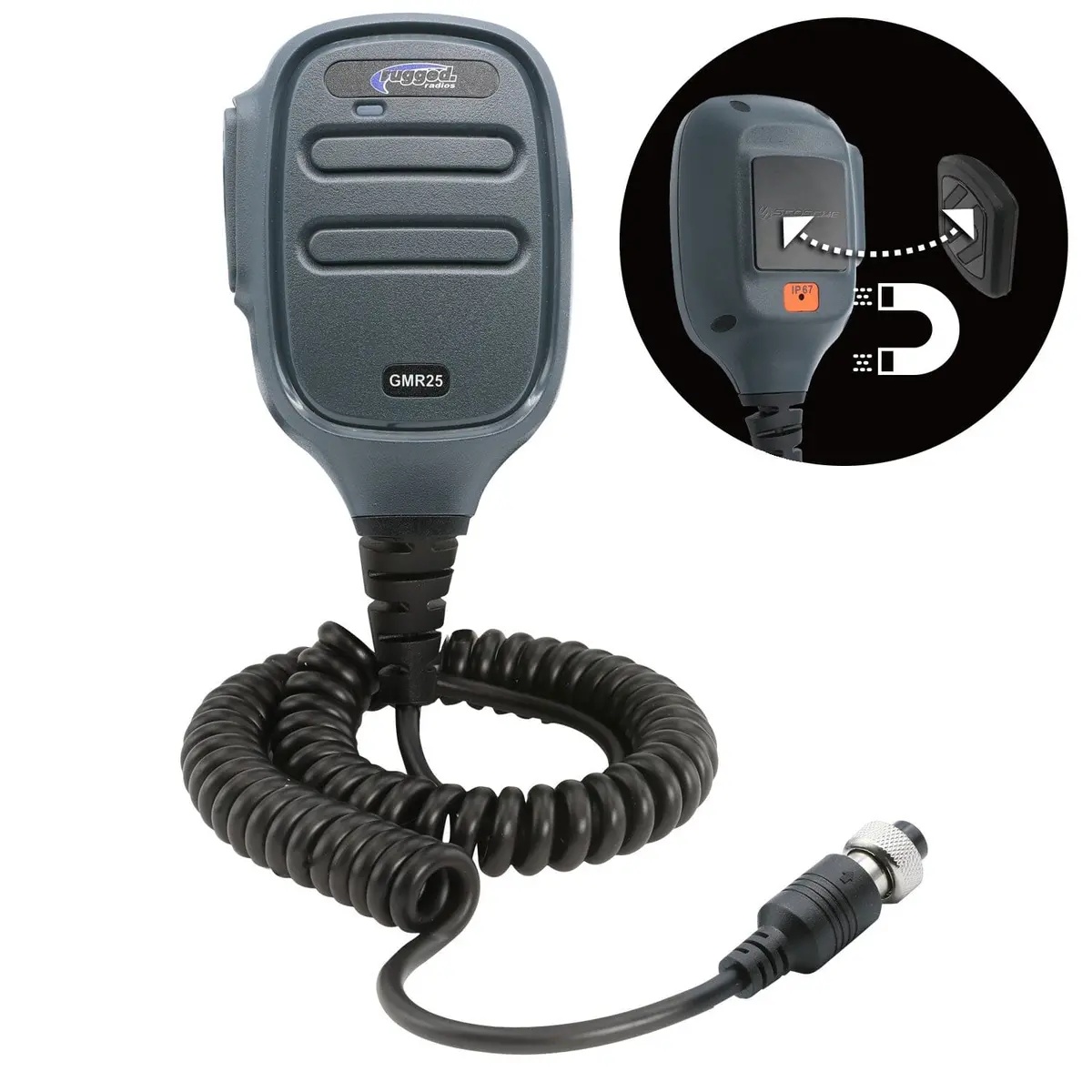 Hand Mic For Gmr25 Mobile Radio With Scosche Magic Mount 1