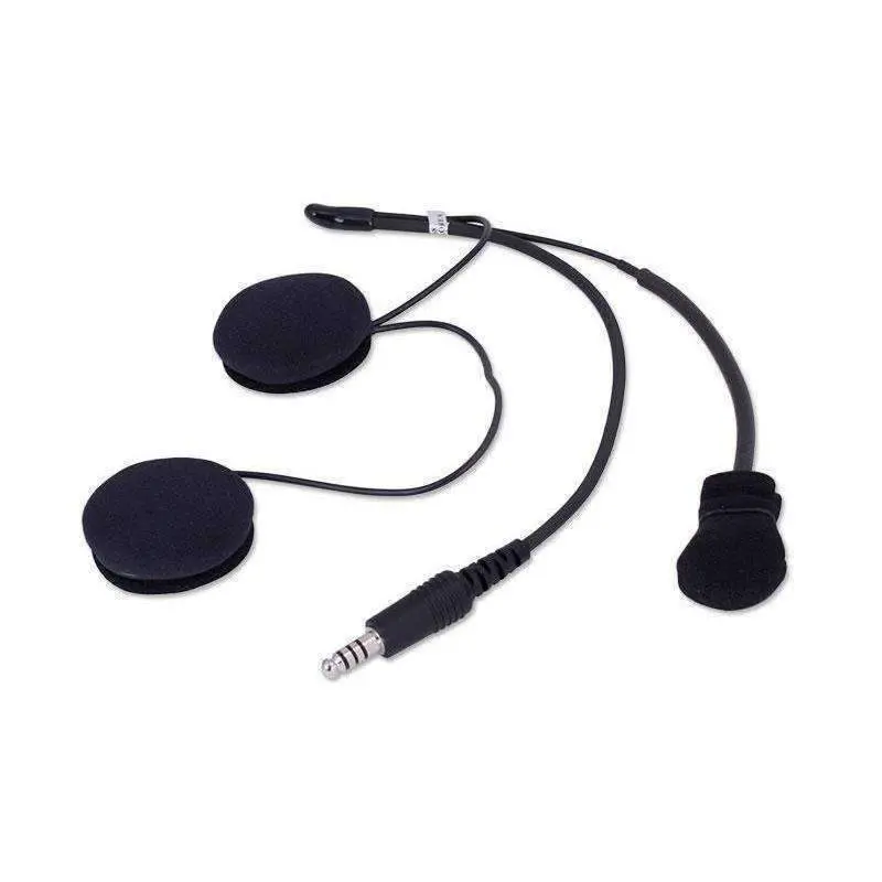 Imsa Wired Open Face Helmet Kit With Speakers & M102 Military Mic 1