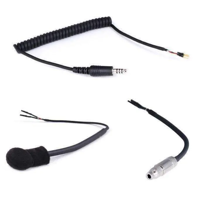 Peltor Coil Cord Helmet Kit With Flex Boom Mic, 3.5Mm Earbud Jack, And 4C Plug 1