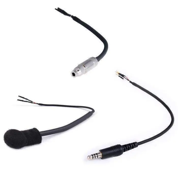 Peltor Straight Cord Helmet Kit With Flex Boom Mic, 3.5Mm Earbud Jack, And 4C Plug 1
