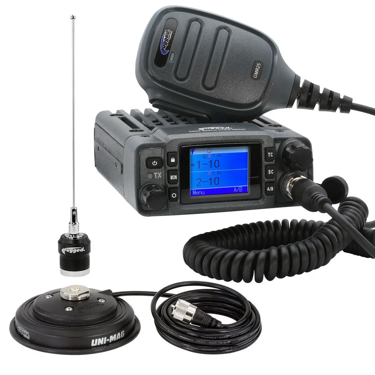 Gmrs 25 Watt Mobile Radio Kit With Antenna And Uni-Mag Mount 1