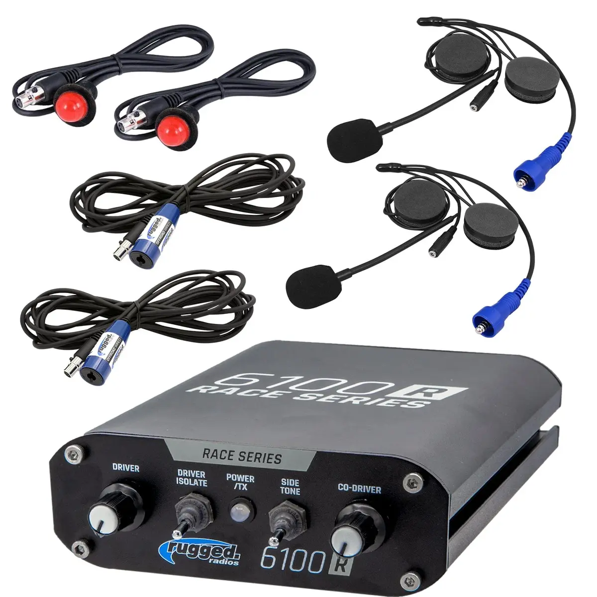 Rrp6100 2 Person Race Intercom System With Helmet Kits (No Digital Speech Processor Installed) 1