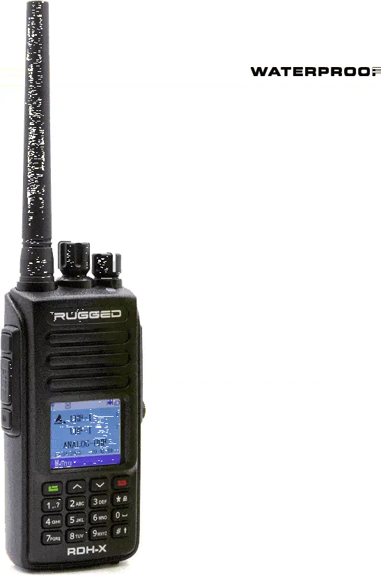Waterproof Analog/Digital - Uhf & Vhf Handheld Radio - [High Visability] 1