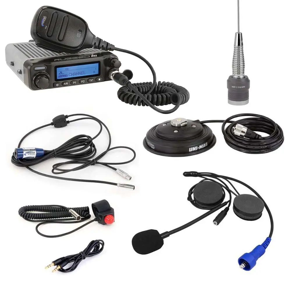 Single Seat Kit With M1-V Digital And Analog Mobile Radio & Offroad Wired Helmet Kit 1