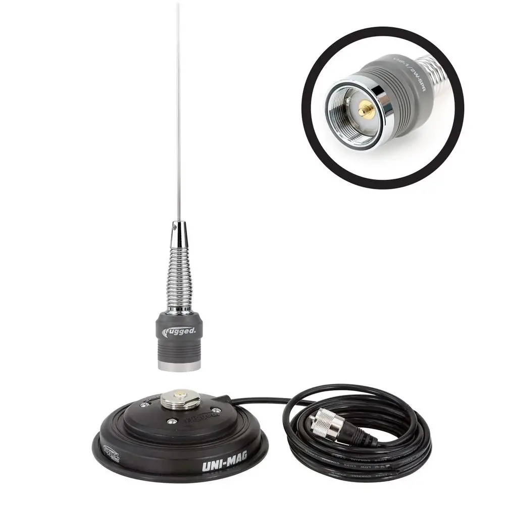 Vhf Antenna Kit With 1/2 Wave No Ground Plane (Ngp) Antenna & Magnetic Mount 1