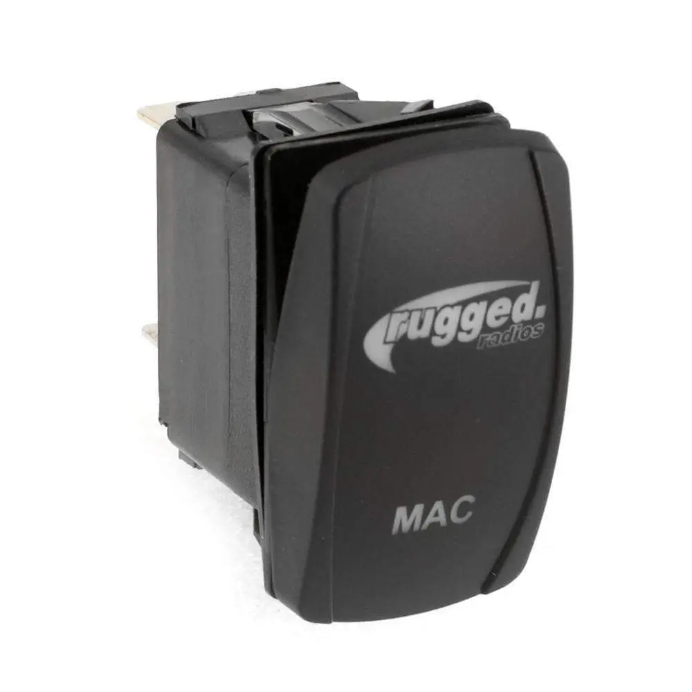Waterproof Rocker Switch With Rugged Radios Logo & Mac Label 1