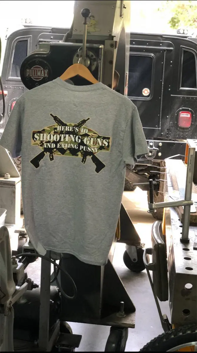 Shooting Guns Tee - Grey 1