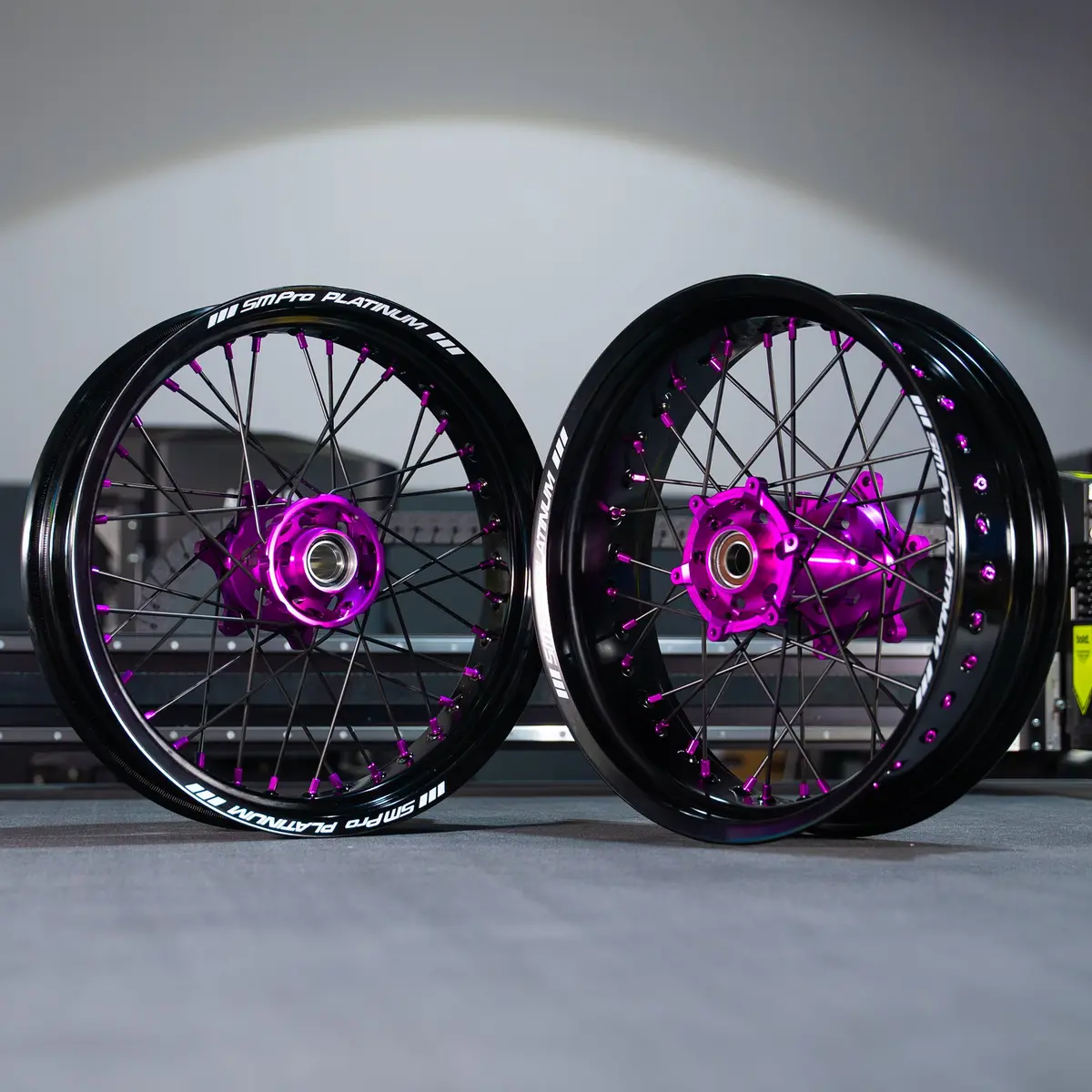 Smpro Black/Purple - Supermoto Wheelset 1