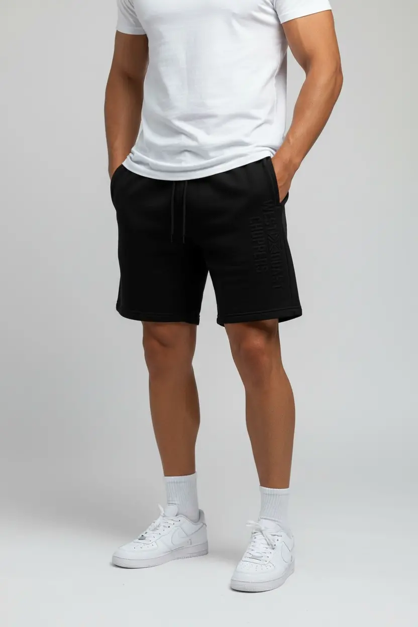 Wcc Embossed Sweat Short - Black 1
