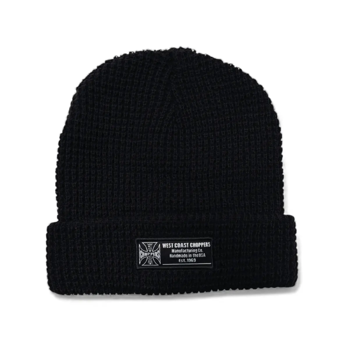 Wcc Waffle Cuff Beanie - Black 1