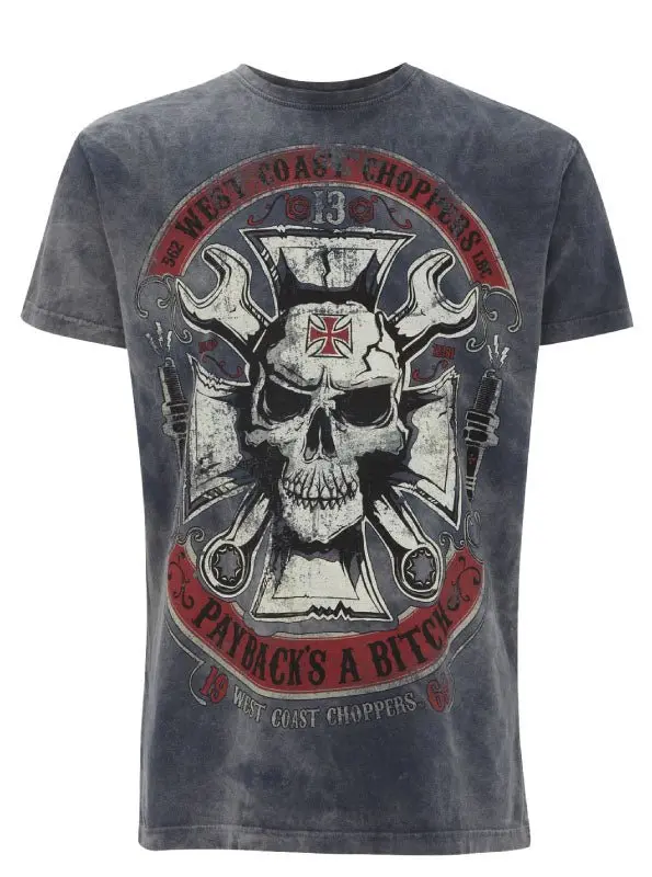 West Coast Choppers Mechanic Tee - Vintage Blue 1