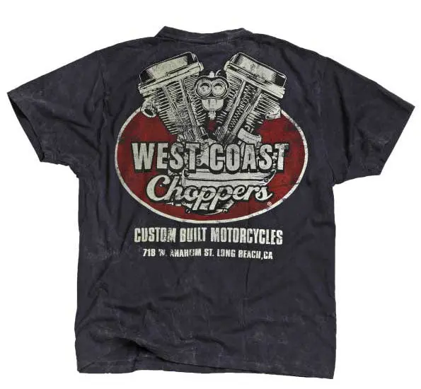 West Coast Choppers Panhead Tee - Vintage Blue 1