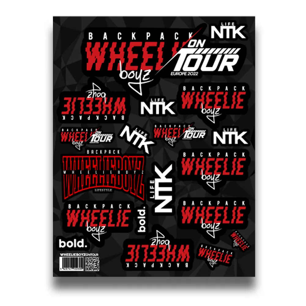 Sticker Sheet - Wheelieboyz On Tour 1