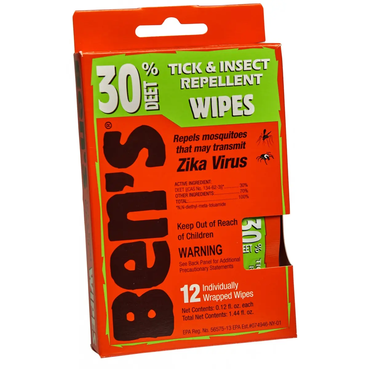 Ben's 30 Tick & Insect Repellent Wipes 1
