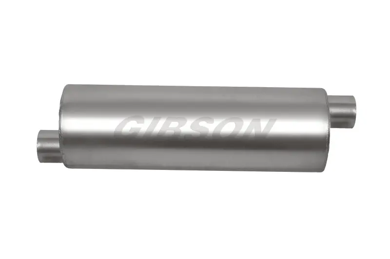 Gibson Sft Superflow Stainless Steel Offset Muffler – 8X24 Inch, 3-Inch Inlet/Outlet 1