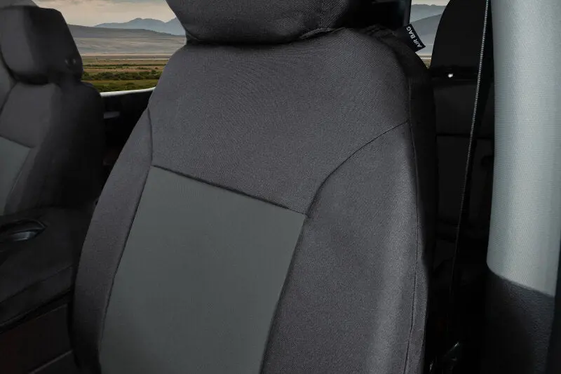 Covercraft Endura Precisionfit Front Row Seat Covers For 2022–2024 Chevrolet Silverado – Black/Charcoal Colorway 1