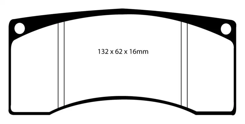 Ebc Redstuff High-Performance Brake Pads For Ford Saleen Mustang With Alcon Front Calipers 1