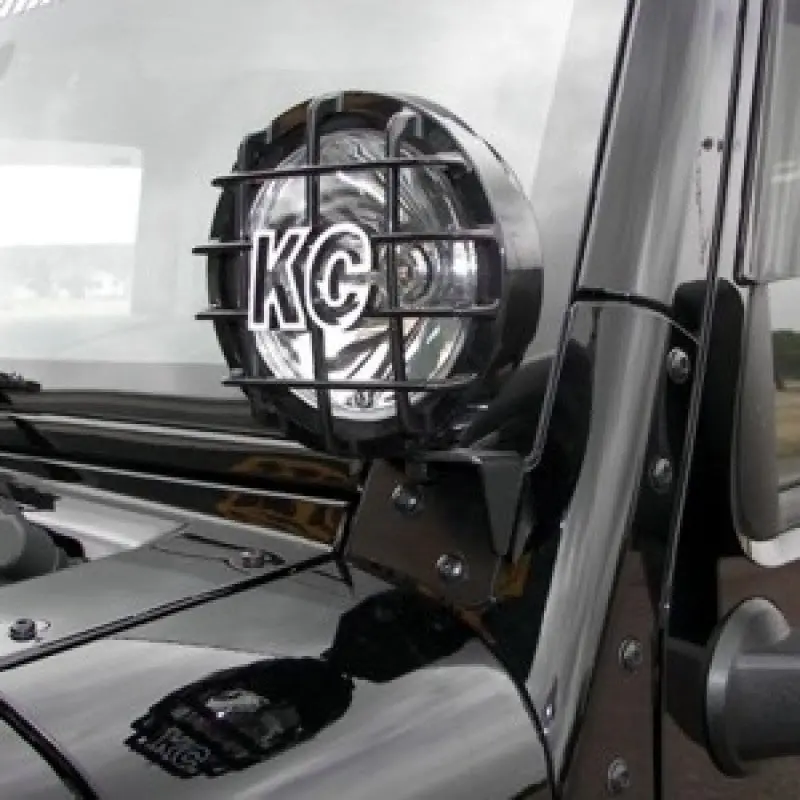 Kc Hilites A-Pillar Windshield Light Mount Bracket Kit For 2007–2018 Jeep Jk – Black, Pair 1