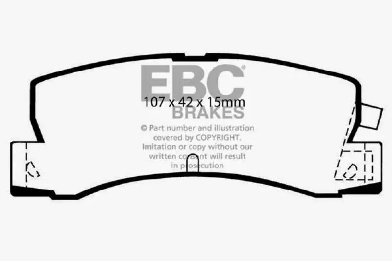 Ebc Redstuff Rear Brake Pads For 1986–1992 Toyota Corolla 1.6L 1