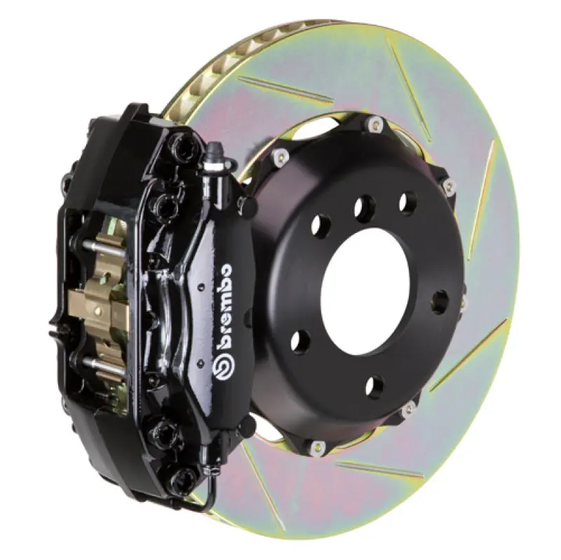 Brembo Gt Big Brake Kit – Front, Four-Piston Calipers With Two-Piece Slotted Rotors (320X28Mm), Black Finish – Fits 2002–2006 Mini Cooper 1