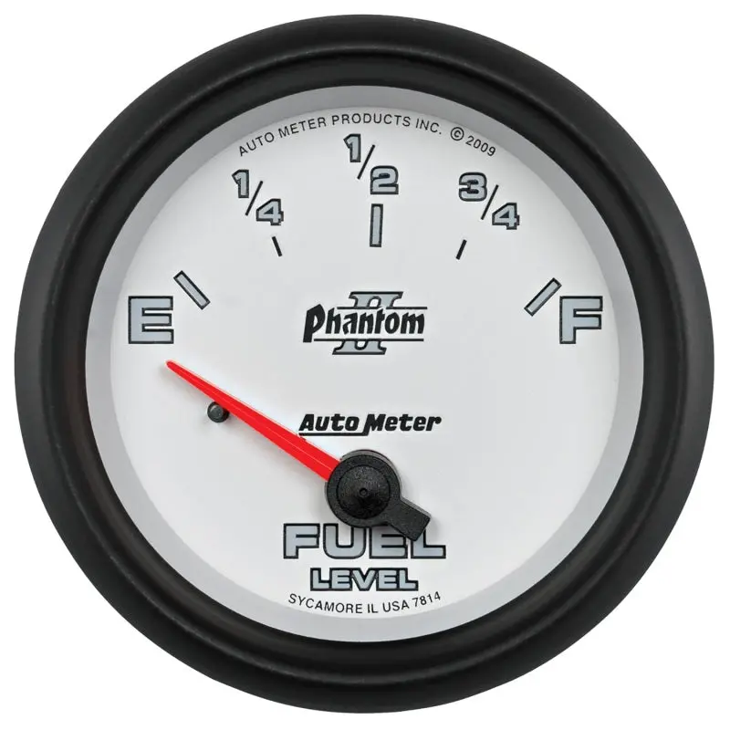 Autometer Phantom Ii Electric Fuel Level Gauge – 2-5/8" Diameter, 0–90 Ohm Sending Range 1