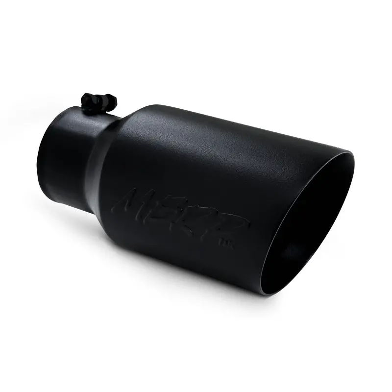 Mbrp Universal Dual-Wall Angled Exhaust Tip – 6" Od, 4" Inlet, 12" Length, Matte Black Finish 1