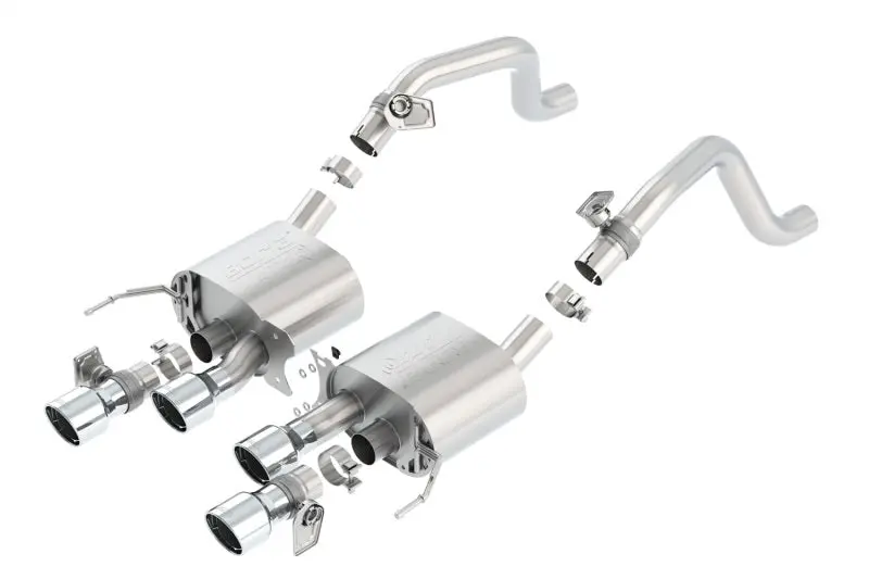 Borla 14-15 Chevy Corvette C7 6.2L Rwd W/Afm &Npp Atak-Type Dual Rd Rolled Center Rear Exit Exhaust 1