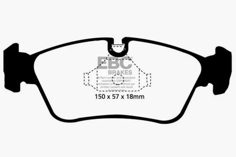 Ebc Ultimax2 Front Brake Pads For 1999–2002 Bmw Z3 2.5L 1