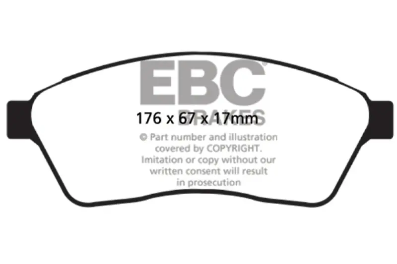Ebc Ultimax2 Front Brake Pads For 2010–2011 Cadillac Srx 2.8L Turbo 1