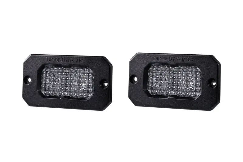 Diode Dynamics Stage Series 2-Inch Led Pod Light – White Flood Beam, Flush-Mount Design, Black Housing (Pair) 1