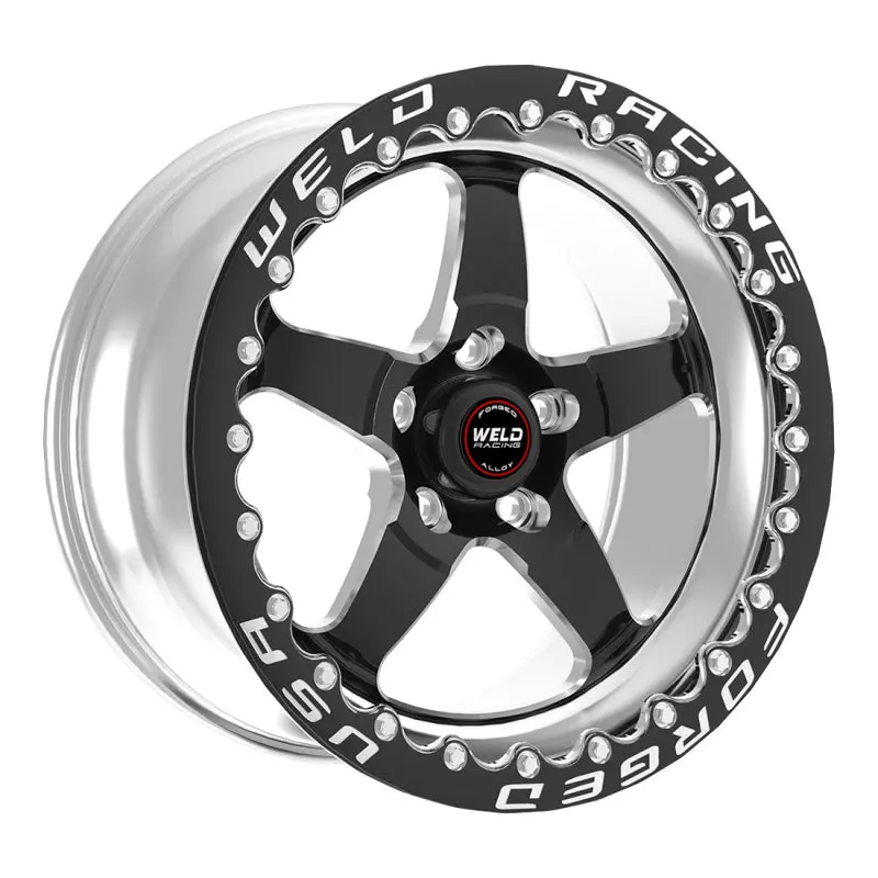 Weld S71 Black Beadlock Wheel: 15X11.33", 5X115 Bolt Pattern, 6.5" Backspace, 3.18" Center Bore 1