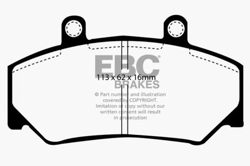 Ebc Ultimax2 Front Brake Pads For 1985–1993 Volvo 740 With 2.1L Bendix Calipers 1